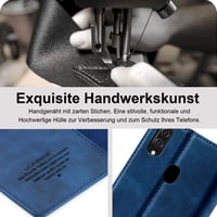 Kožené flipové puzdro Ailicici pre Huawei P20 Lite s RFID tienením, priehradkou na karty, stojanom a ochrannou fóliou 5