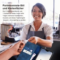 Kožené flipové puzdro Ailicici pre Huawei P20 Lite s RFID tienením, priehradkou na karty, stojanom a ochrannou fóliou 3