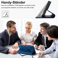 Kožené flipové puzdro Ailicici pre Huawei P20 Lite s RFID tienením, priehradkou na karty, stojanom a ochrannou fóliou 2