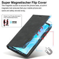 Kožené vyklápacie puzdro Ailicici pre Huawei P30 Lite s RFID blokovaním, držiakom na karty, stojanom a ochrannou fóliou, nárazuvzdorné puzdro typu holster 6