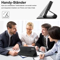 Kožené vyklápacie puzdro Ailicici pre Huawei P30 Lite s RFID blokovaním, držiakom na karty, stojanom a ochrannou fóliou, nárazuvzdorné puzdro typu holster 2