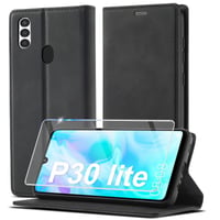 Kožené vyklápacie puzdro Ailicici pre Huawei P30 Lite s RFID blokovaním, držiakom na karty, stojanom a ochrannou fóliou, nárazuvzdorné puzdro typu holster 1
