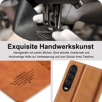 Ailicici Kožené vyklápacie puzdro na Huawei P30 s RFID blokovaním, držiakom na karty, stojanom a ochrannou fóliou 5