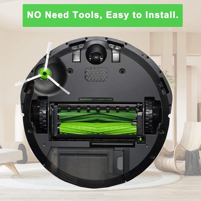 AiLomey 4 darabos hengerkefe készlet iRobot Roomba i7 i3 i4 i6 i8 j7 E5 E6 E7 porszívó robothoz, gumi kefe alkatrész csere