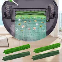 AiLomey 4 darabos hengerkefe készlet iRobot Roomba i7 i3 i4 i6 i8 j7 E5 E6 E7 porszívó robothoz, gumi kefe alkatrész csere 5