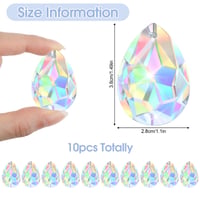 Ailvor Cristal Suncatcher Prismă Picătură 38 mm – Set de 10 bucăți Decor pentru Fereastră Efect de Lumină Curcubeu 2