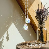 Ailvor Cristal Suncatcher Prismă Picătură 38 mm – Set de 10 bucăți Decor pentru Fereastră Efect de Lumină Curcubeu 4
