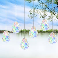 Ailvor Cristal Suncatcher Prismă Picătură 38 mm – Set de 10 bucăți Decor pentru Fereastră Efect de Lumină Curcubeu 1
