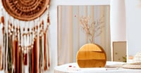 AIM & GGKK Fa Váza Virágokhoz, Pampashoz és Műnövényekhez, Farmhouse Boho Dekoráció Barna 3