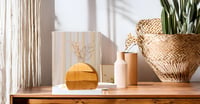 AIM & GGKK Fa Váza Virágokhoz, Pampashoz és Műnövényekhez, Farmhouse Boho Dekoráció Barna 4