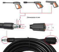 AIM Tools Nyomásmosó Pisztoly Bosch-hoz Gyorscsatlakozóval és 5m Mosócsővel 8
