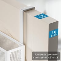 Organizator de agățat pe ușă Aimeaihe cu 12 cârlige pentru haine și 2 coșuri din plasă, alb, pentru ușa de la baie și dormitor, suport pentru prosoape 3
