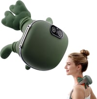 Aimmbiuty 4D Bionic kéz nyakmasszírozó elektromos siatsu vállra, 3 intenzitás és 2 hőfokszint, mély szövetes masszázs, zöld 1