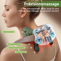 Aimmbiuty 4D Bionic kéz nyakmasszírozó elektromos siatsu vállra, 3 intenzitás és 2 hőfokszint, mély szövetes masszázs, zöld 4