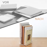 Priehľadný akrylový stojan na knihy v tvare J značky AIMOLLY – šikmý stolový stojan na knihy, držiak na tablet a stojan na vystavenie kníh, fotografií a remeselných výrobkov 8