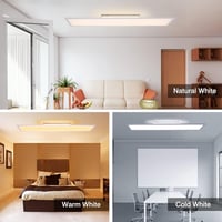 Aimosen LED Mennyezeti Lámpa 100x25cm, 40W Ultravékony, Szabályozható Fényerő, 2700K-6500K Állítható Színhőmérséklet, Távirányítós 3