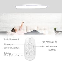 Aimosen LED Mennyezeti Lámpa 100x25cm, 40W Ultravékony, Szabályozható Fényerő, 2700K-6500K Állítható Színhőmérséklet, Távirányítós 7