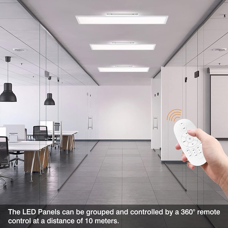 Aimosen LED Mennyezeti Lámpa 100x25cm, 40W Ultravékony, Szabályozható Fényerő, 2700K-6500K Állítható Színhőmérséklet, Távirányítós