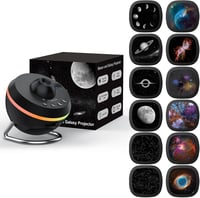 Ainael Csillagos ég vetítő és galaxis meteor éjszakai fény LED fénycsíkokkal, 2 filmkészlettel gyerekeknek és felnőtteknek 1