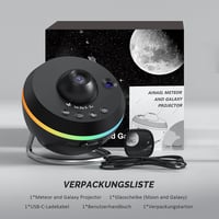 Ainael Csillagos Égbolt Projektor - Galaxis Planetárium LED Éjszakai Fény Meteor Effekttel, 180° Forgatható, Hálószobába, Gyerekeknek és Fel 6