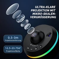 Ainael Csillagos ég vetítő és galaxis meteor éjszakai fény LED fénycsíkokkal, 2 filmkészlettel gyerekeknek és felnőtteknek 3