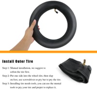 Set 2 camere de aer Ainiv 10 inchi cu valvă la 90° - negru 3