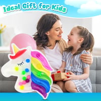 Ainiv senzorická hračka typu fidget pre deti – Gél hračka na stláčanie a triedenie farieb, pomôcka pri ADHD a autizme, Montessori hračka na rozvoj jemnej motoriky, jednorožec, fialová 7