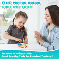 Ainiv senzorická hračka typu fidget pre deti – Gél hračka na stláčanie a triedenie farieb, pomôcka pri ADHD a autizme, Montessori hračka na rozvoj jemnej motoriky, jednorožec, fialová 6