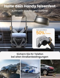 Gravitačný držiak na mobil do auta AINOPE do mriežky ventilácie – čierny 3