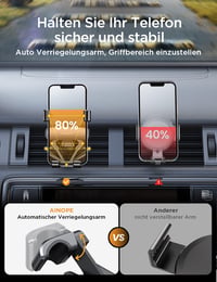Gravitačný držiak na mobil do auta AINOPE do mriežky ventilácie – čierny 4