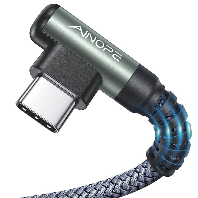 AINOPE USB-C kábel, 2 ks (2 m + 2 m), 3,1 A, rýchlonabíjací nylonový opletený nabíjací kábel pre Samsung S25/S24/S23/S22 Ultra, Pixel 9, MacBook Pro/Air, iPad Pro