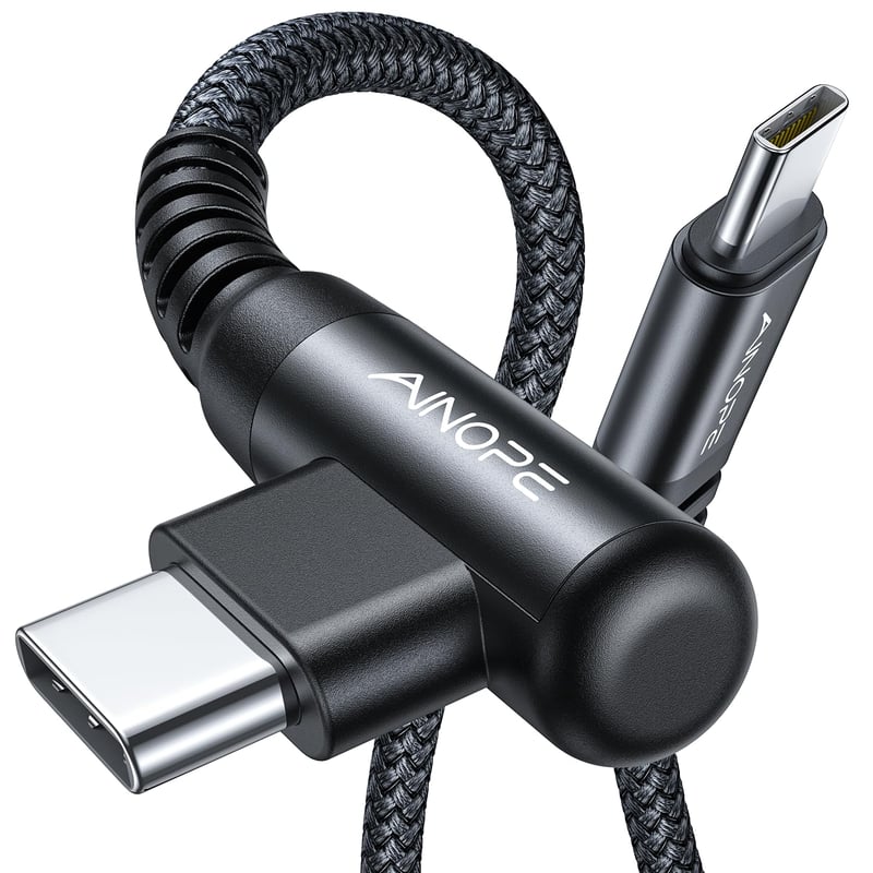 AINOPE USB-C kábel 60W 3m 2 darab fekete gyorstöltéshez