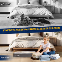 Set de 4 genți de depozitare AIOR pentru sub pat, cu fereastră transparentă, 60 L, organizator pliabil pentru haine și pături, 80x50x15 cm 7