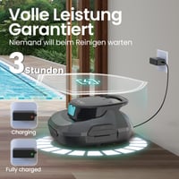 AIPER akumulátorový bazénový robotický vysávač, 90-minútová výdrž batérie, automatické čistenie s funkciou samočinného parkovania, kompaktný a ľahký, pre nadzemné bazény 6