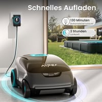 AIPER Scuba E1 Bezdrôtový robotický vysávač do bazéna, na batériu, max. 100 m², prevádzková doba 100-130 minút, systém s 3 motormi, duálny 8
