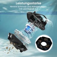 Robotický bazénový vysávač AIPER Seagull SE, bezkáblový, s akumulátorom, výdrž 90 minút, automatické parkovanie, duálny motor 9