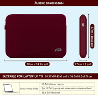 AIPIE 15.6 Colos Laptop Táska Ütésálló Üzleti Notebook Tok Piros 2