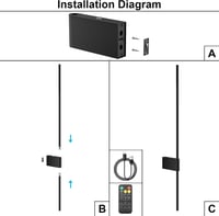 Aipsun set 2 aplice LED cu baterii și telecomandă, negru, 100 cm, 10000mAh, 6W, 3 temperaturi de culoare, temporizator, pentru living, dormitor, hol 8