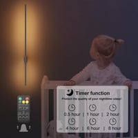 Aipsun set 2 aplice LED cu baterii și telecomandă, negru, 100 cm, 10000mAh, 6W, 3 temperaturi de culoare, temporizator, pentru living, dormitor, hol 6
