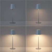 Aipsun 2 db-os, szabályozható LED újratölthető asztali lámpa, kék, 6000mAh, vezeték nélküli asztali lámpa, meleg fehér (2700k-6000k), IP54, kültéri LED asztali lámpa éttermekbe, hálószobákba, bárokba 7