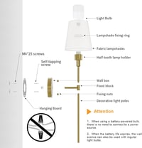 Aipsun 5500 mAh toltheto vezetek nelkuli falilampa taviranyitoval, arany, 2 db dimmelheto belteri lampa 9