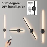 Aipsun Akkumulátoros Fali Lámpa 10000 mAh - 100 cm Vezeték Nélküli LED Világítás Távirányítóval, Tompítható, Időzíthető, Nappali, Hálószoba 5