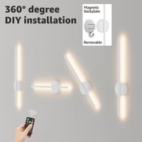 Aipsun Vezeték Nélküli Fali Lámpa 10000 mAh Akkumulátorral, Távirányítóval, 60 cm, Fényerőszabályzós, Időzíthető, Hálószobába, Nappaliba 8