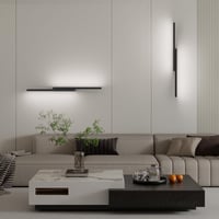 Aipsun Vezeték Nélküli LED Fali Lámpa 2db, Távirányítós, 6000mAh USB-C Tölthető, 60cm, Fekete, 3 Színhőmérséklet, Időzítő, Modern - 2 Stück-100CM, Black 8