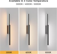 Aipsun Vezeték Nélküli LED Fali Lámpa 2db, Távirányítós, 6000mAh USB-C Tölthető, 60cm, Fekete, 3 Színhőmérséklet, Időzítő, Modern - 2 Stück-100CM, Black 2