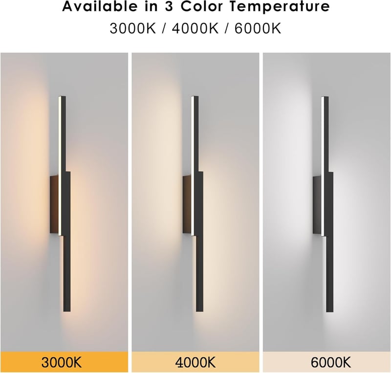 Aipsun Vezeték Nélküli LED Fali Lámpa 2db, Távirányítós, 6000mAh USB-C Tölthető, 60cm, Fekete, 3 Színhőmérséklet, Időzítő, Modern - 2 Stück-100CM, Black