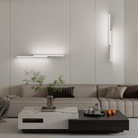Aipsun Vezeték Nélküli LED Fali Lámpa Távirányítóval - 60 cm Fehér Alumínium, USB-C Tölthető, 3 Színhőmérséklet, Időzítő, 2 db Szett 7