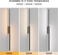 Aipsun Wireless LED fali lámpa távirányítóval, 10000 mAh USB-C, 100 cm, fekete, 2 db 3