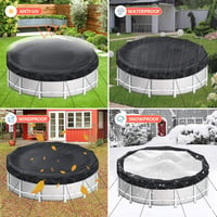 Aipwerer kerek medence takaró 460-488 cm, 493 cm átmérő, nyári-téli használat, 420D Oxford szövet - 493x30cm für 460-488cm, Diameter 280 x 20 cm 7