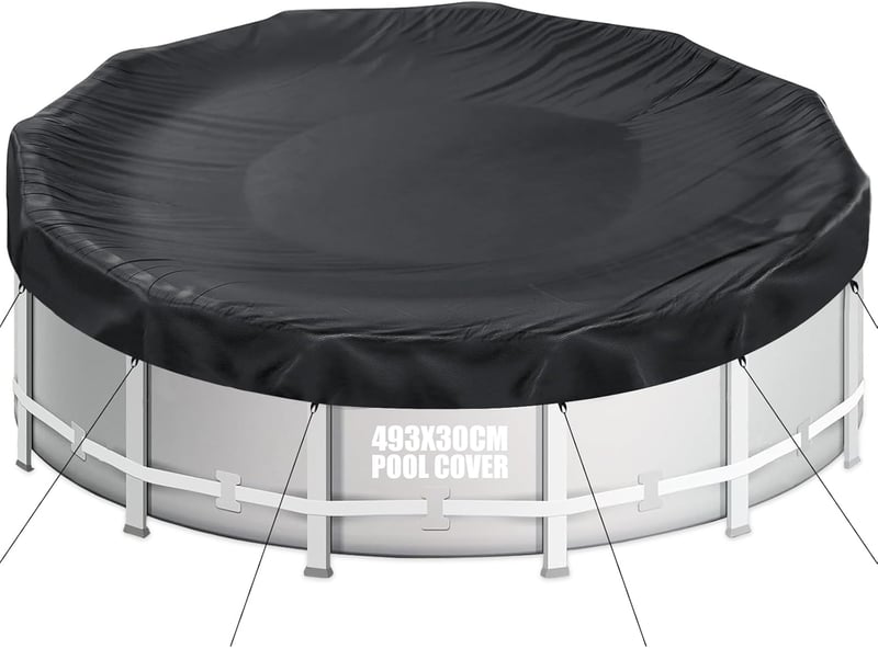 Aipwerer kerek medence takaró 460-488 cm, 493 cm átmérő, nyári-téli használat, 420D Oxford szövet - 493x30cm für 460-488cm, Diameter 280 x 20 cm